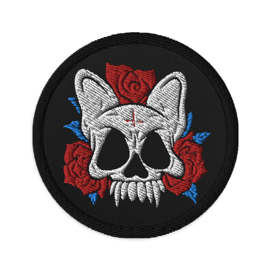 Skull n' Roses Embroidered Patch
