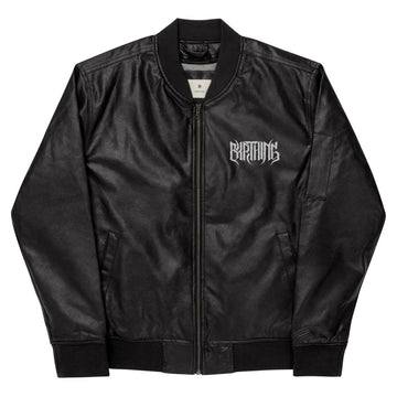 BYRTHING - Faux Leather Bomber Jacket